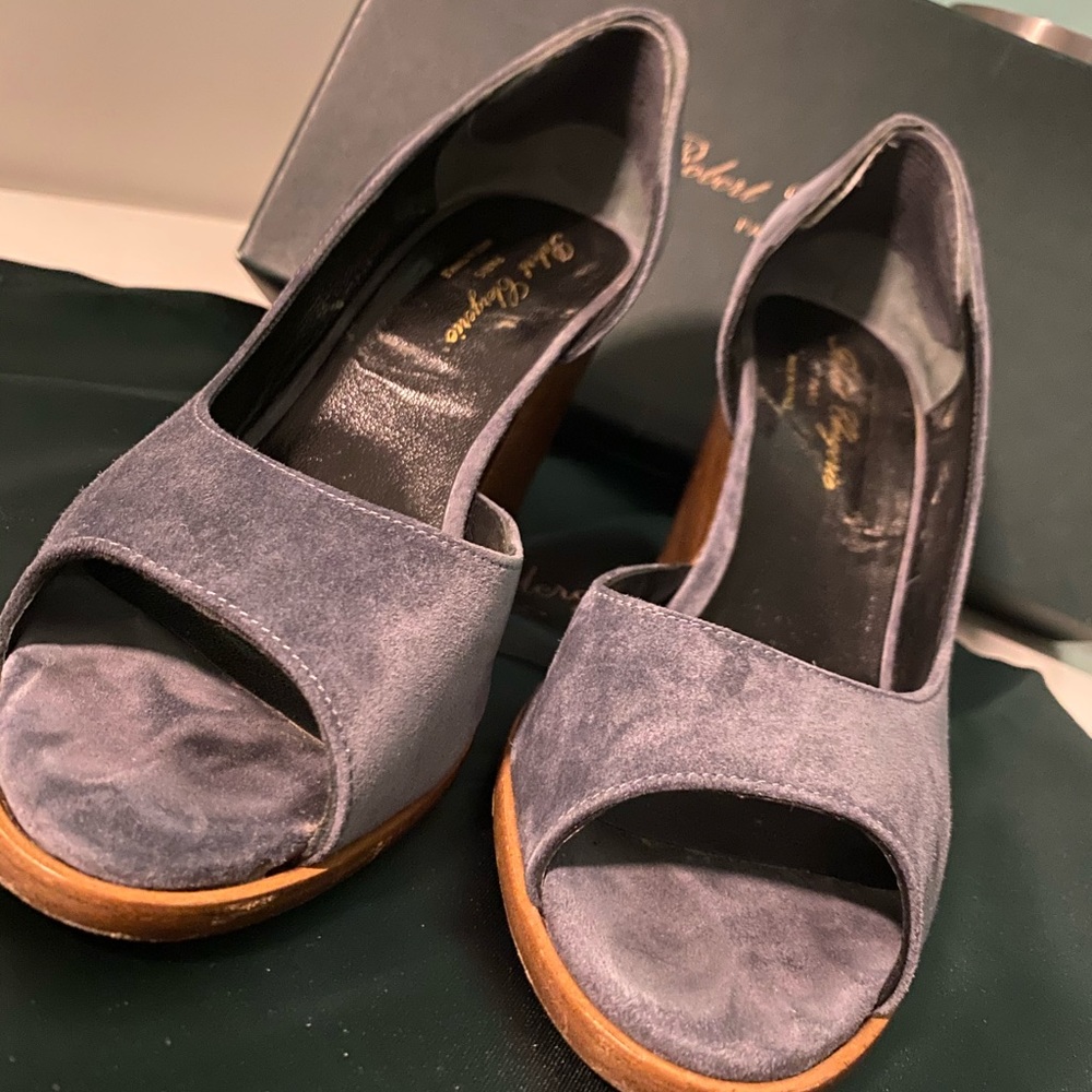 Robert Clergerie Blue Heels Elegant Design
